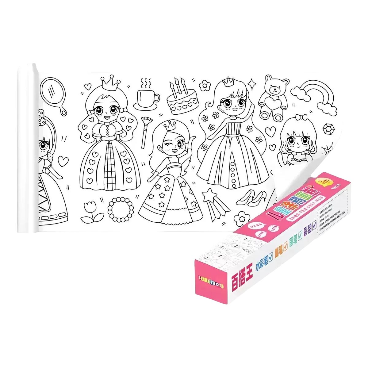 GENERICO - Rollo De Papel Para Colorear Dibujo Para Niñosmanualidades