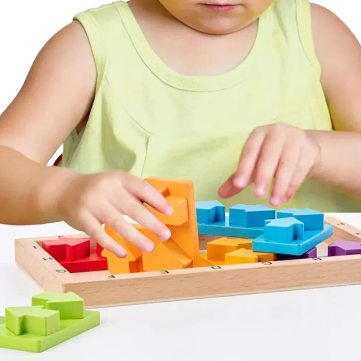 GENERICO - Encaje Portátil De Madera Para Niños Rompecabezas