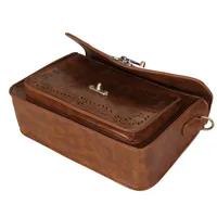 Bolso Bandolera Perforado para Mujer iPad Mini - Café