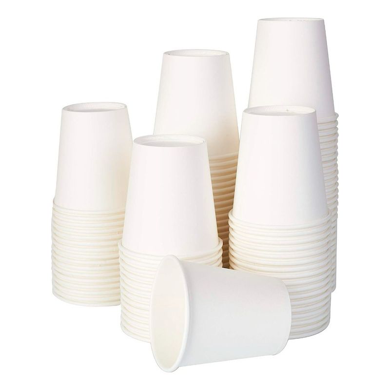 GENERICO - Vasos de Papel 250ml 50 Unidades Desechables Blancos