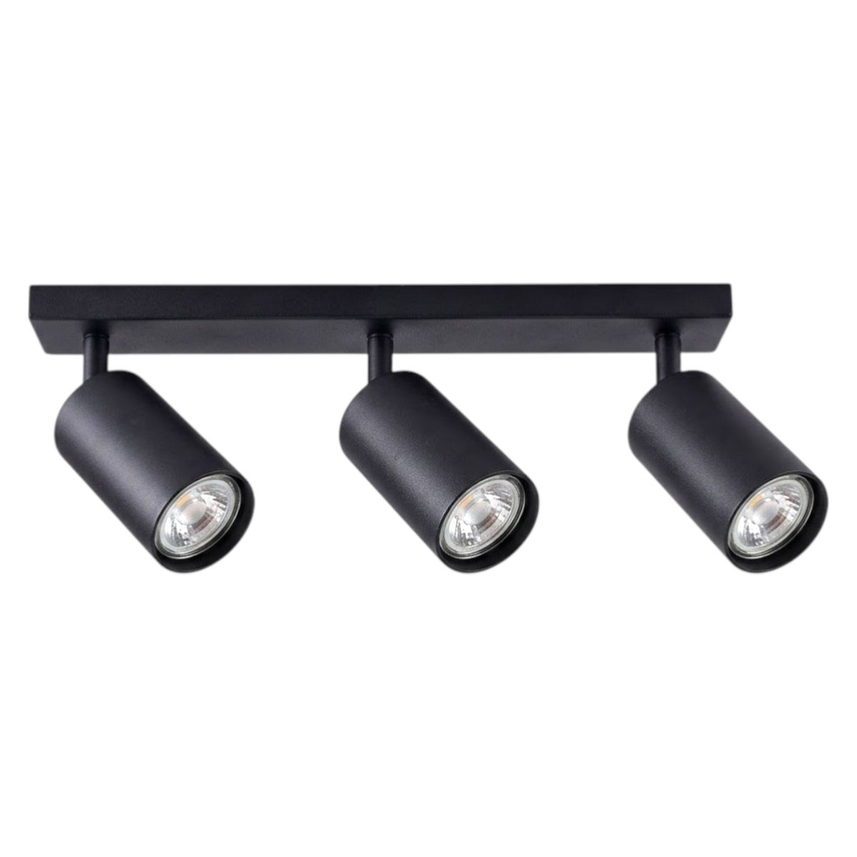 WANT - Aplique Porta Ampolleta Gu10 de 3 Focos Negros Luz Fría