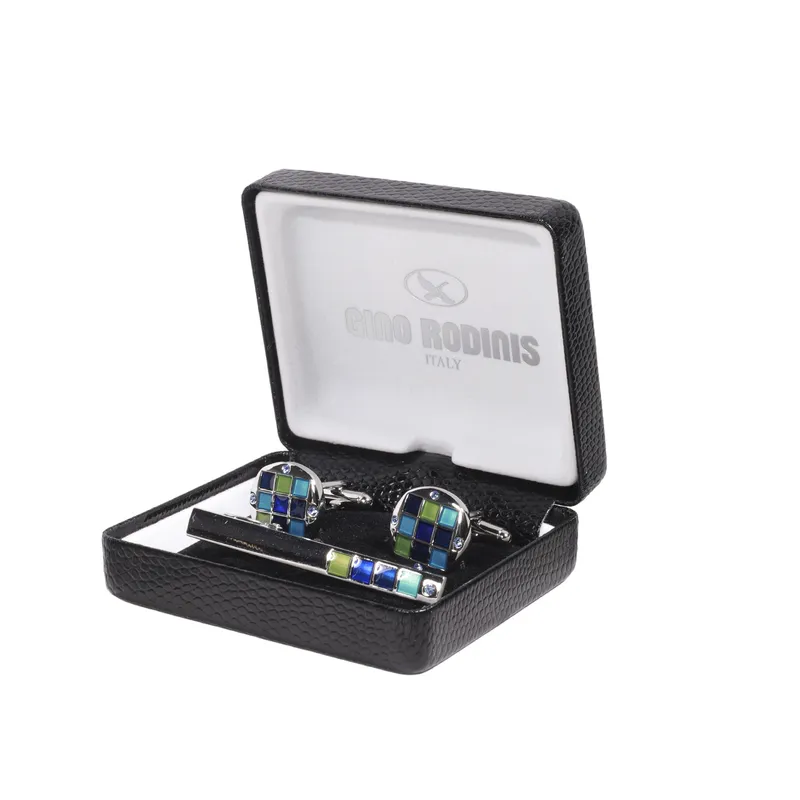 GINO RODINIS - Set de Pasador de Corbata y Colleras Gino Rodinis- PAS038