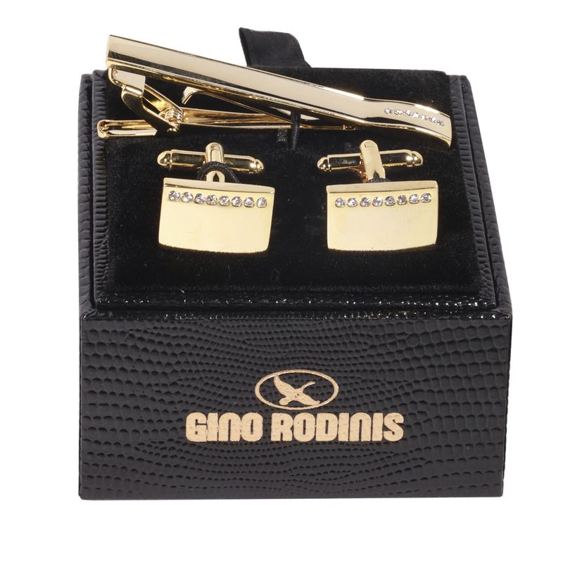 GINO RODINIS - Set de Pasador de Corbata y Colleras Gino Rodinis- PAS042