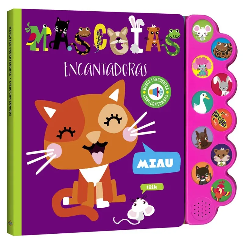 LEXUS - Libro Mascotas Encantadoras 10 Sonidos Busca y encuentra Lexus