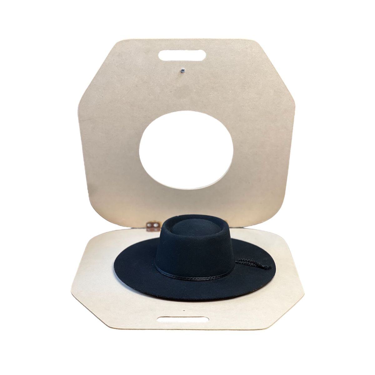 CORRALERO SASTRERIA - Sombrero de paño Negro ala corta + Porta Sombrero