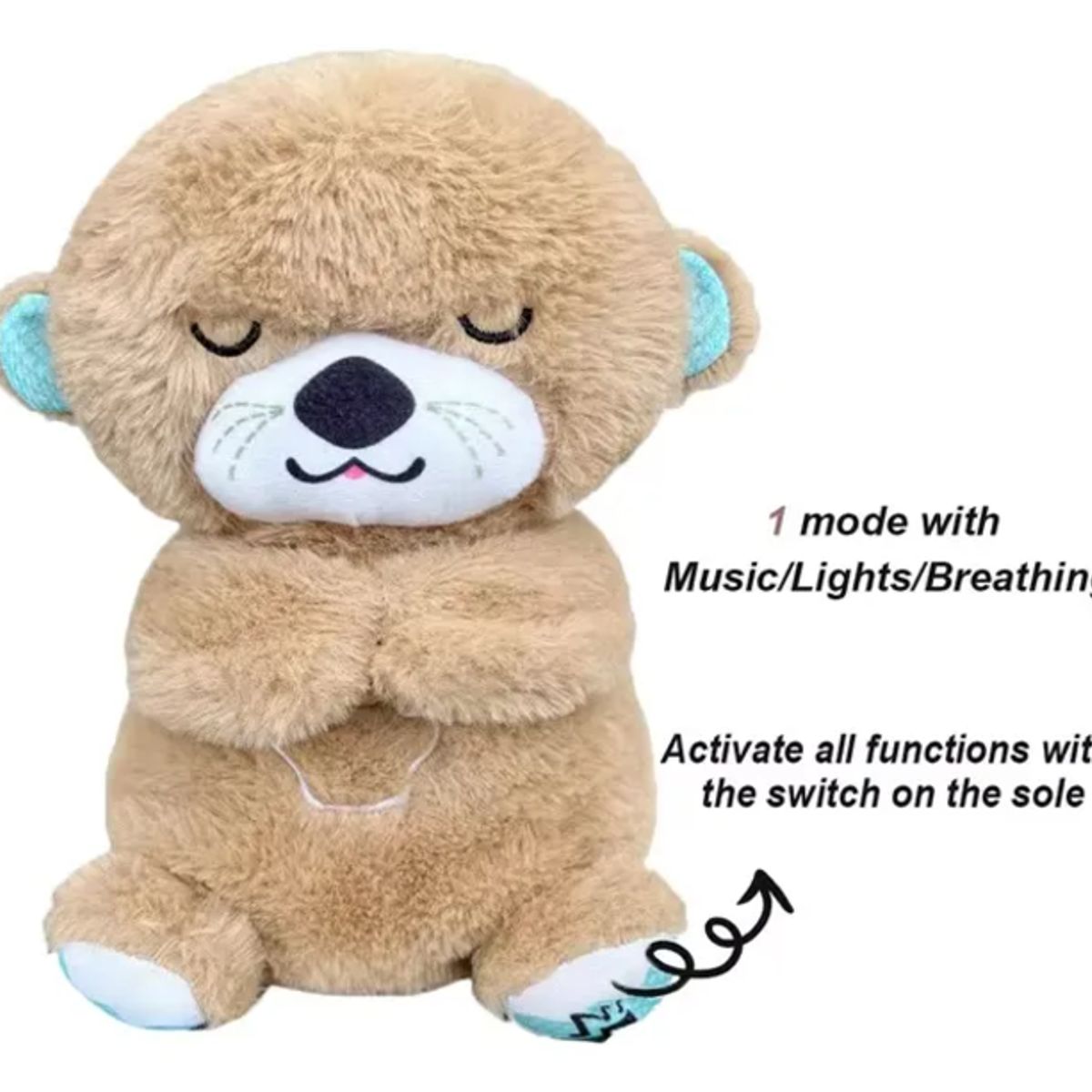 GENERICO - Nutria Bebé Peluche Juguete Calmante Con Sonido Y Luz