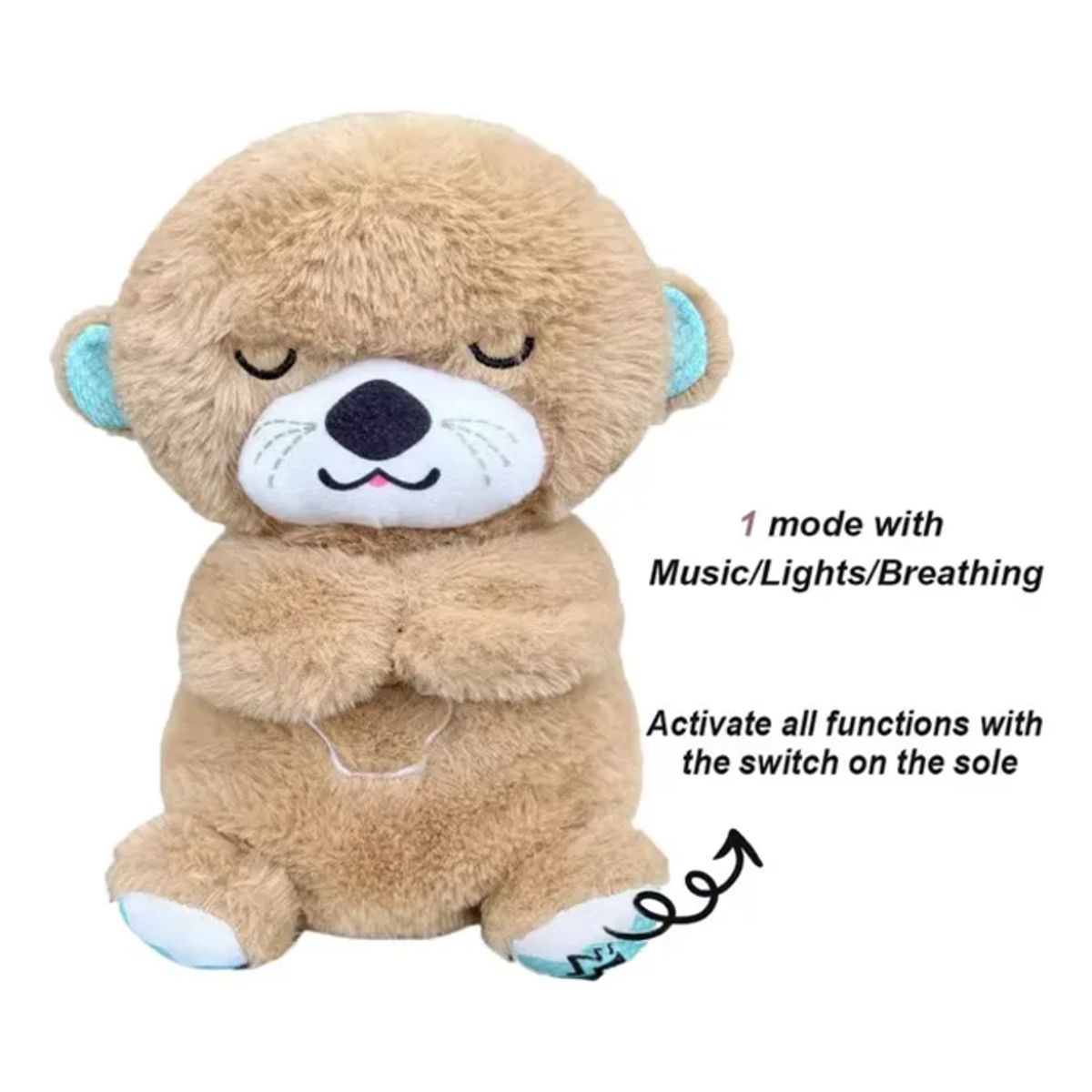 GENERICO - Nutria Bebé Peluche Juguete Calmante Con Sonido Y Luz