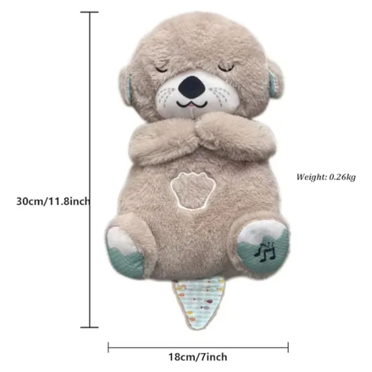 GENERICO - Nutria Bebé Peluche Juguete Calmante Con Sonido Y Luz