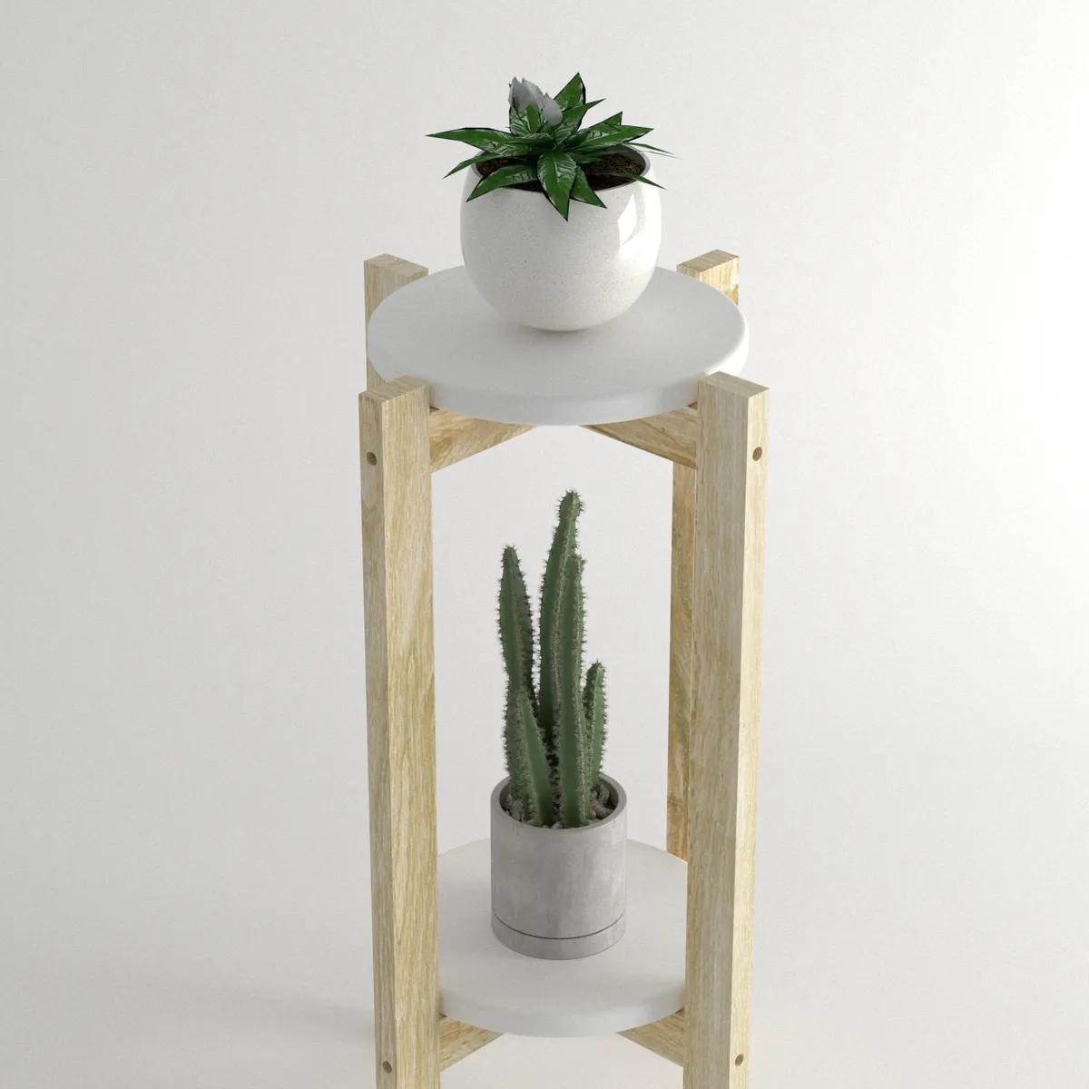 ELAB PROPIA - Mesa Lateral 33x60cm Natural-Blanco