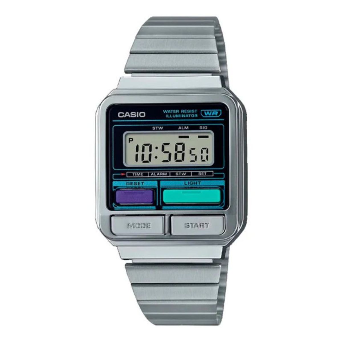 CASIO - Reloj Casio Vintage Unisex A120WE-1ADF Retro 80s