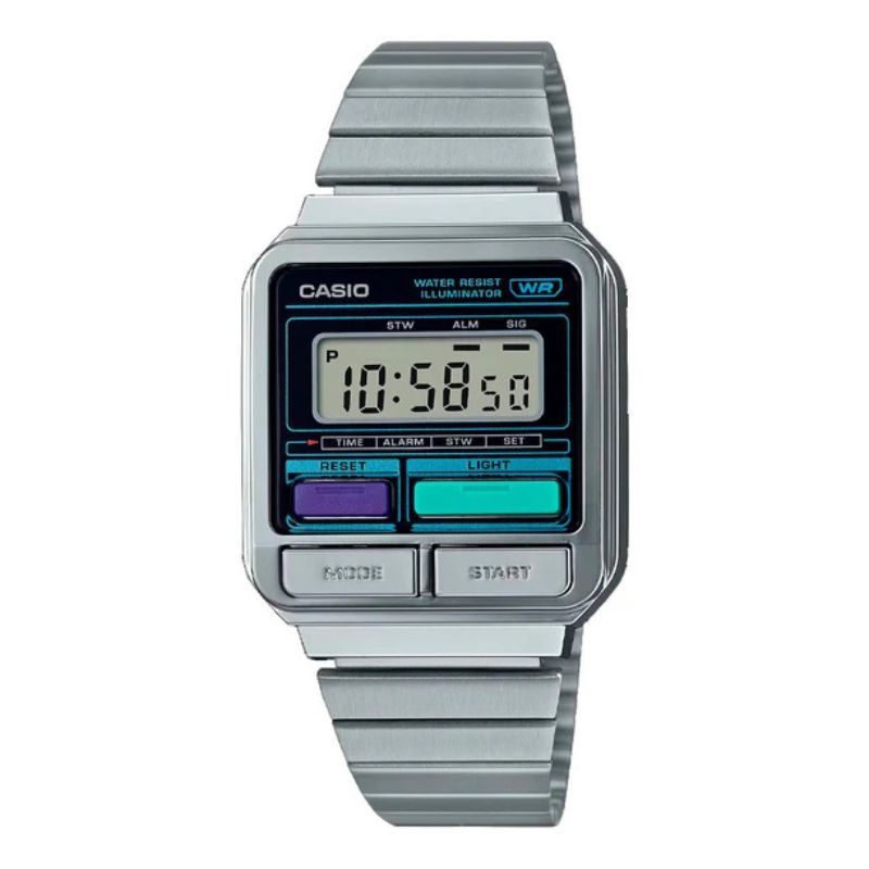 CASIO - Reloj Casio Vintage Unisex A120WE-1ADF Retro 80s