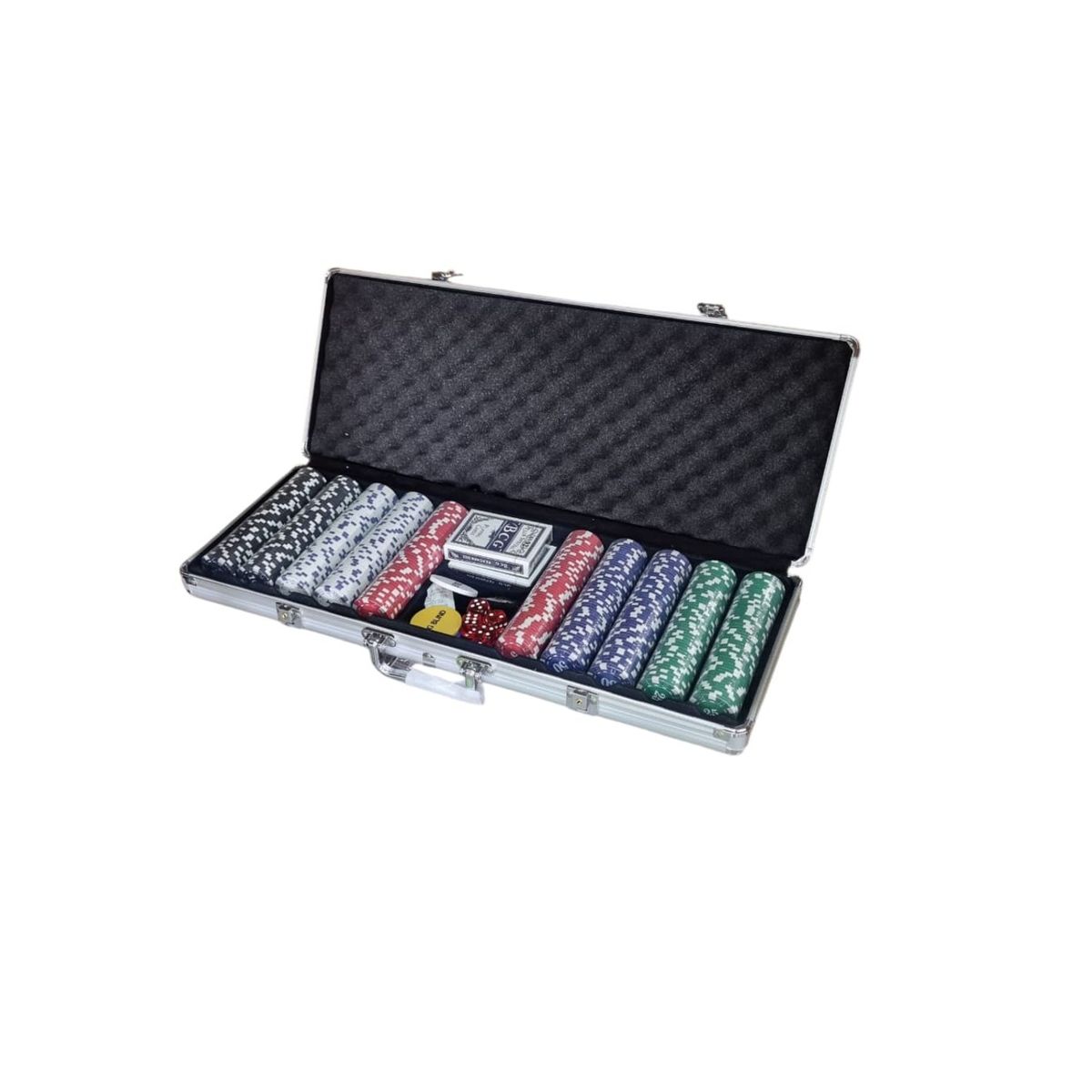 GENERICO - Set Poker Profesional 500 Fichas 11,5gr + Maleta Aluminio