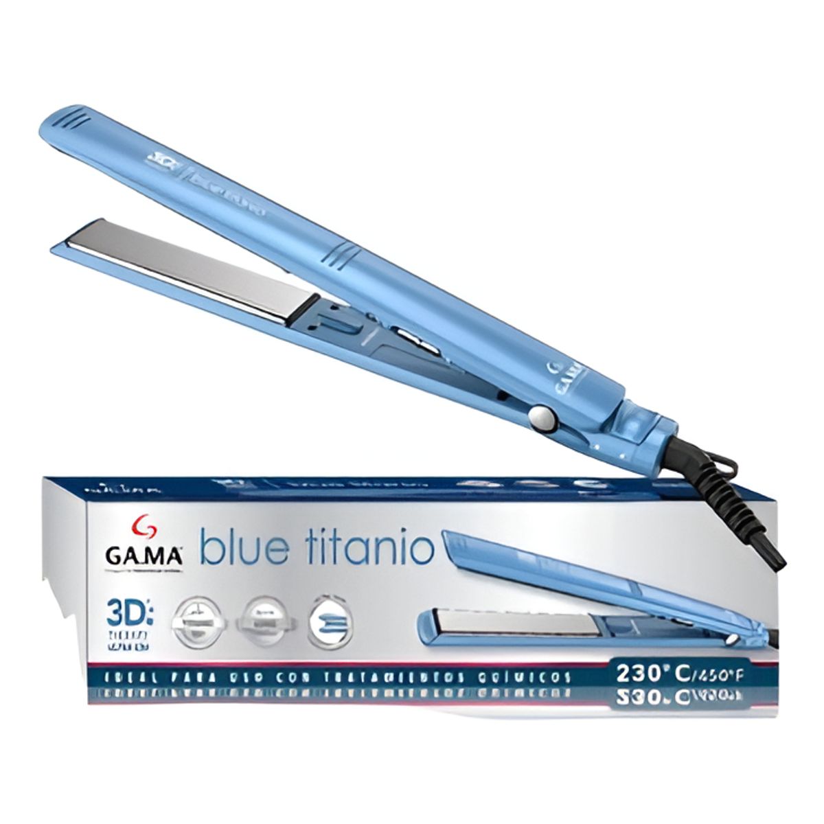 GA MA ITALY - Plancha De Cabello Gama Italy Elegance 3d Titanio Azul 220v