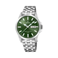 FESTINA - Reloj F20357/5 Verde Hombre Acero Clasico