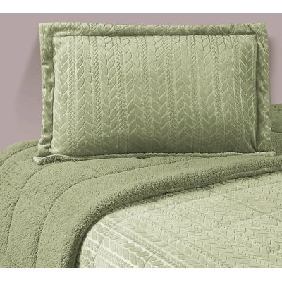 Imagen 2 del producto Plumón Flannel Sherpa Embossed 2 Plazas Verde Olivo