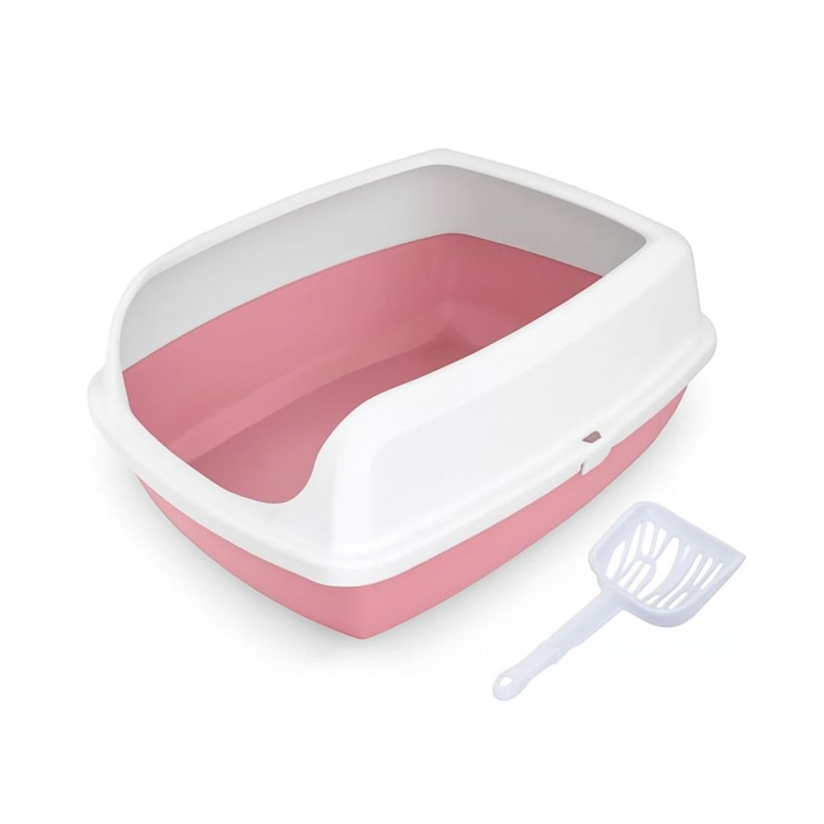 GENERICO - Arenero Sanitario Gato L 50x37x19 cm - Rosa - L