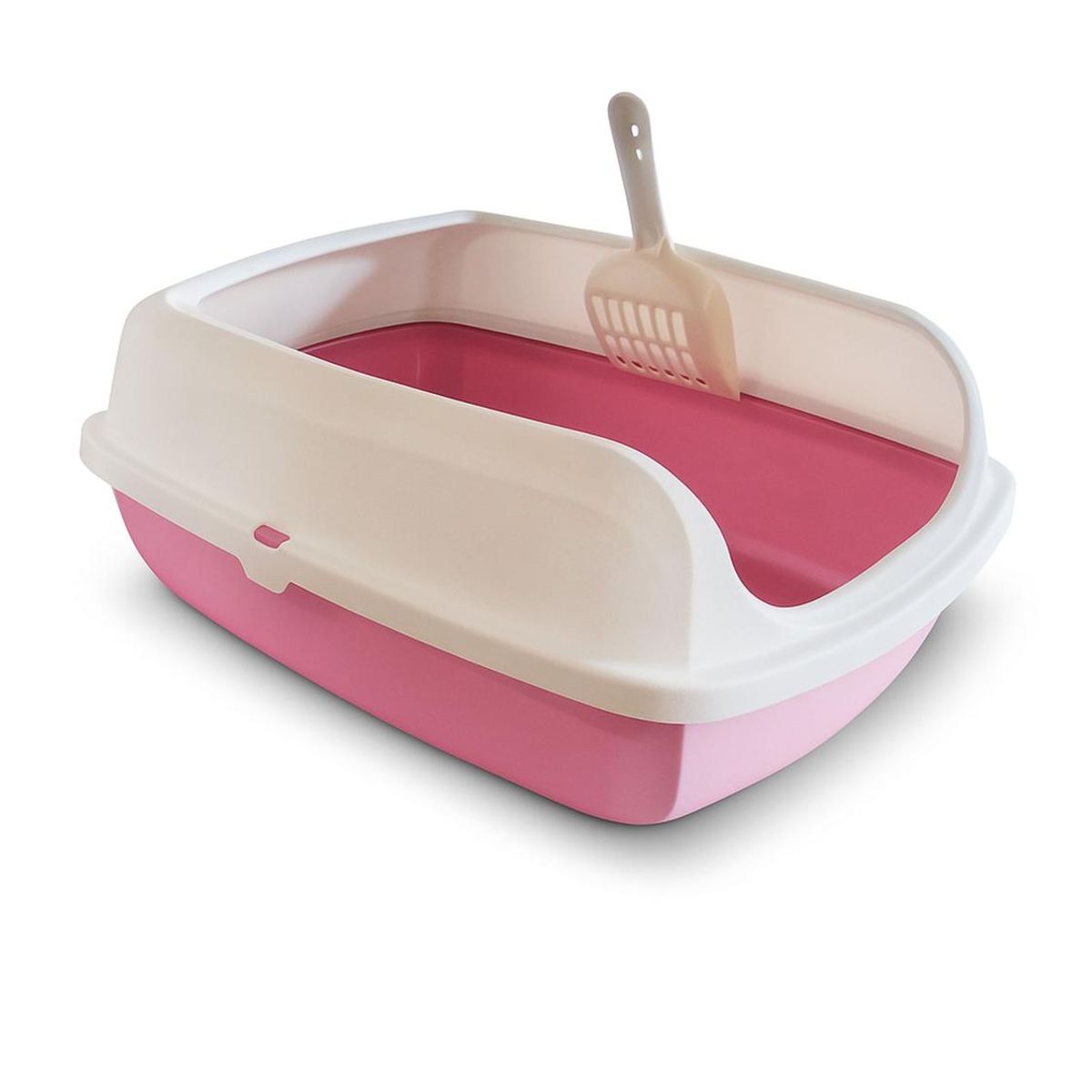 GENERICO - Arenero Sanitario Gato L 50x37x19 cm - Rosa - L