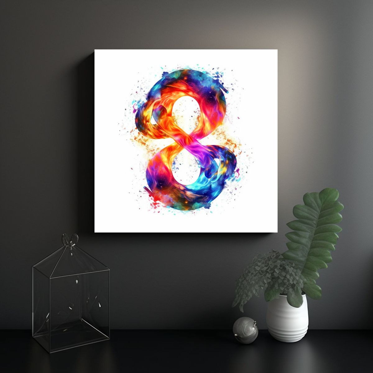 GENERICO - Pinturas Decorativas De Arte Simétrico Símbolo 60x60 Cm