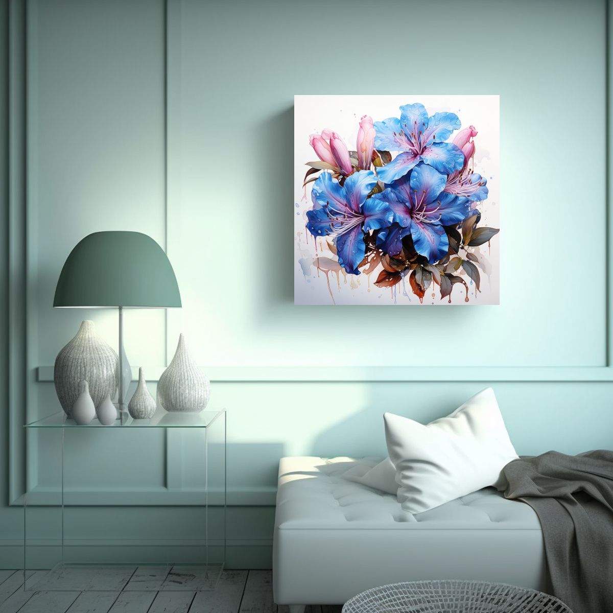 GENERICO - Pinturas Abstractas De Decoración De Flores De 60x60 Cm