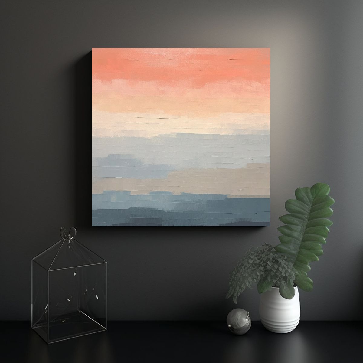 GENERICO - Pintura Acuarela Minimalista Y Creativa En Papel 60x60 Cm