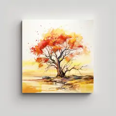 GENERICO - Pinturas Abstractas De Decoración De árboles De 60x60 Cm.