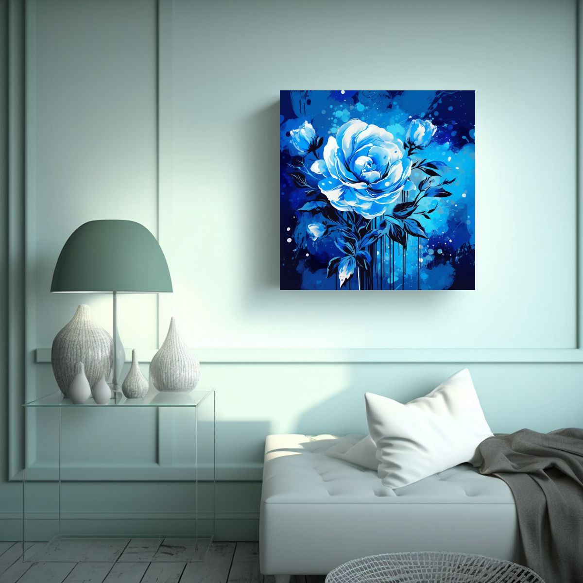 GENERICO - Pintura Decorativa Estilo Neonoir Para Cuarto En 60x60 Cm.