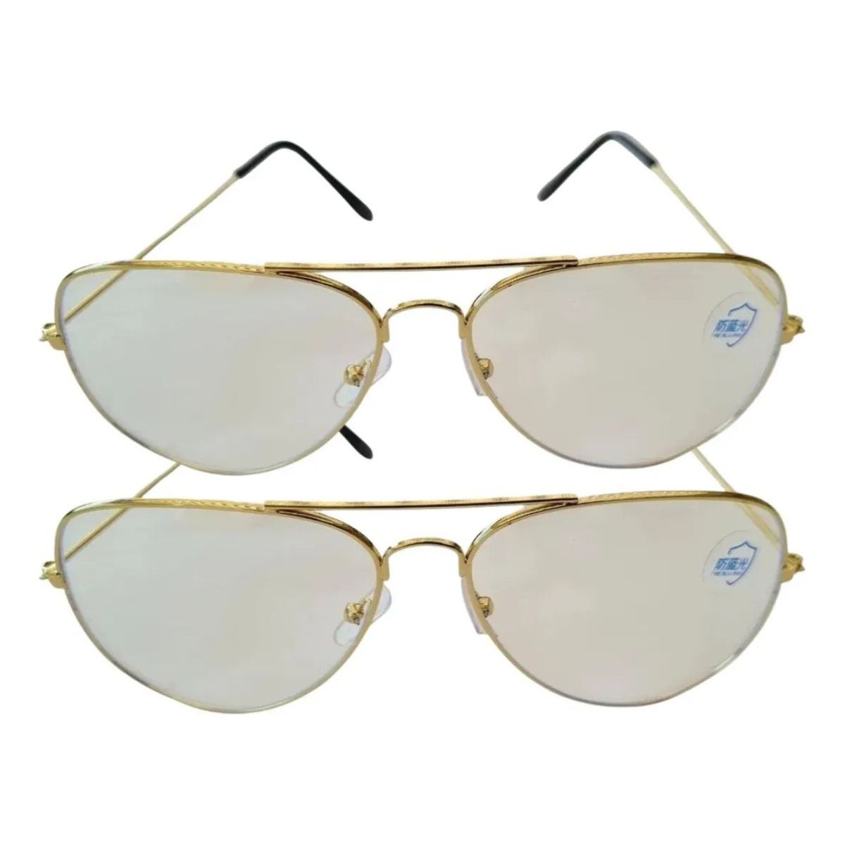 GENERICO - Pack 2 Lentes Anti Luz Azul. Anteojos Descanso Reflejo 002