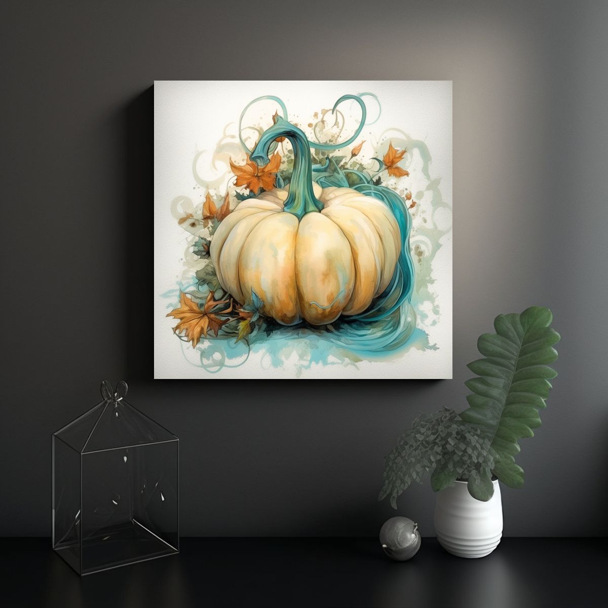 GENERICO - Pintura Decorativa De Calabaza Para Dar Gracias 60x60 Cm