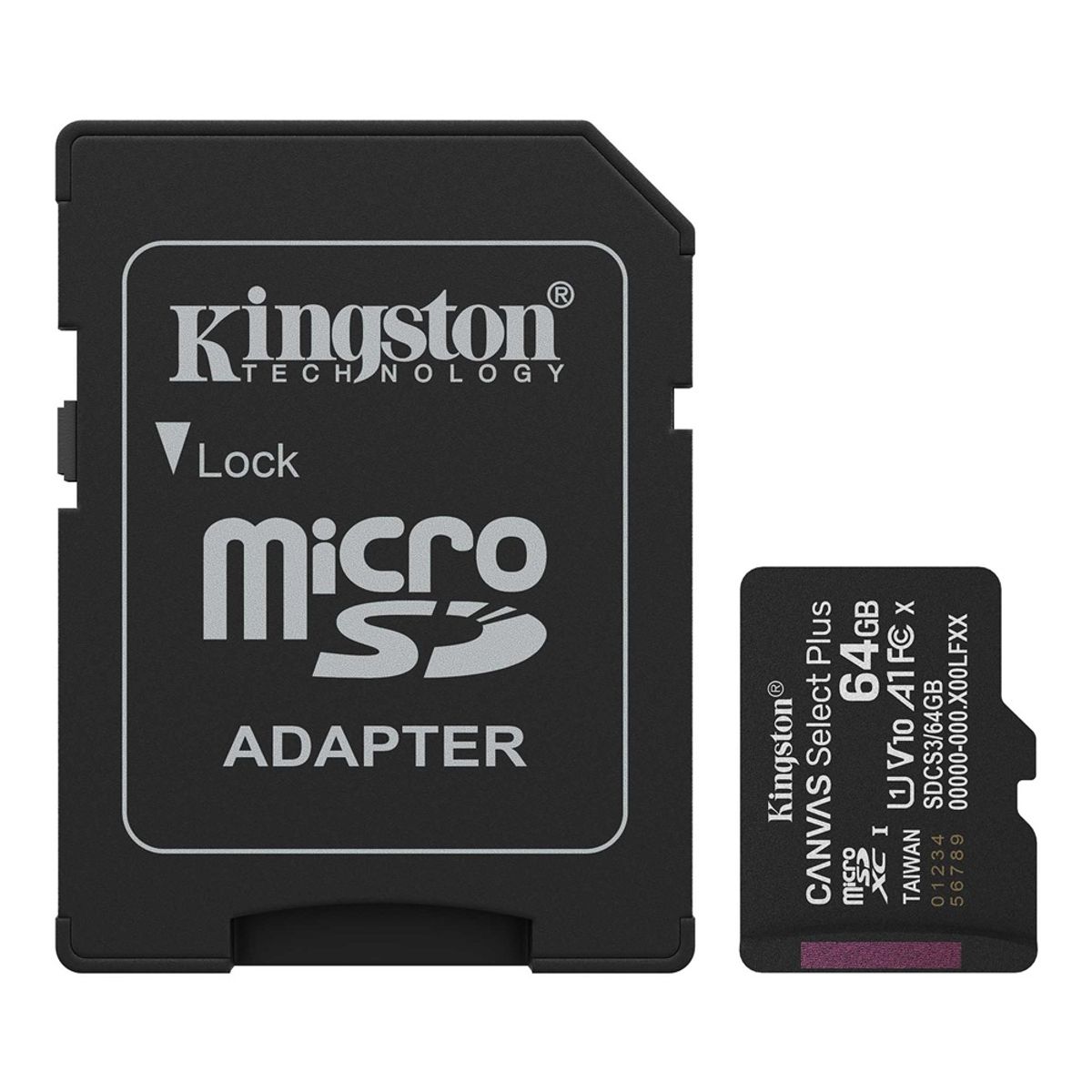 KINGSTON - Tarjeta de memoria micro SDXC Kingston 64GB con adaptador SD