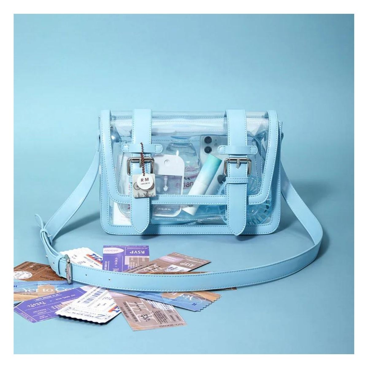 ECOSUSI - Ecosusi Bolso Mensajero Jane para Tablet 10.2 pulg - Azul Transparente