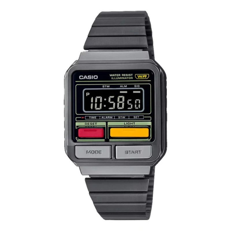 CASIO - Reloj Casio Vintage Unisex A120WEGG-1BDF Retro 80s Negativo