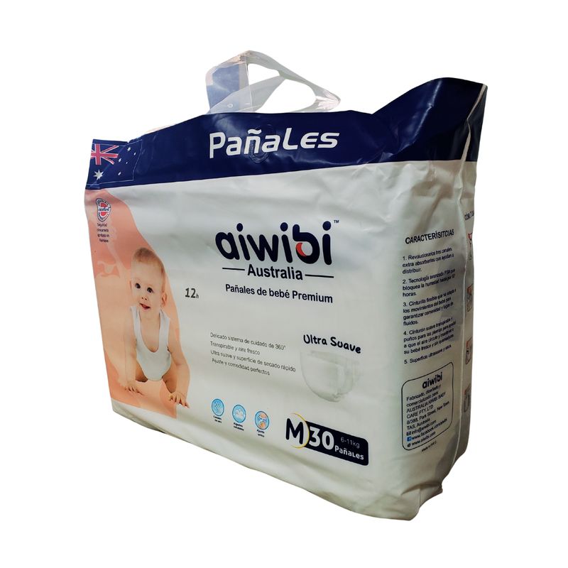 AIWIBI - Pañales Premium Aiwibi X1 Paquete Talla M