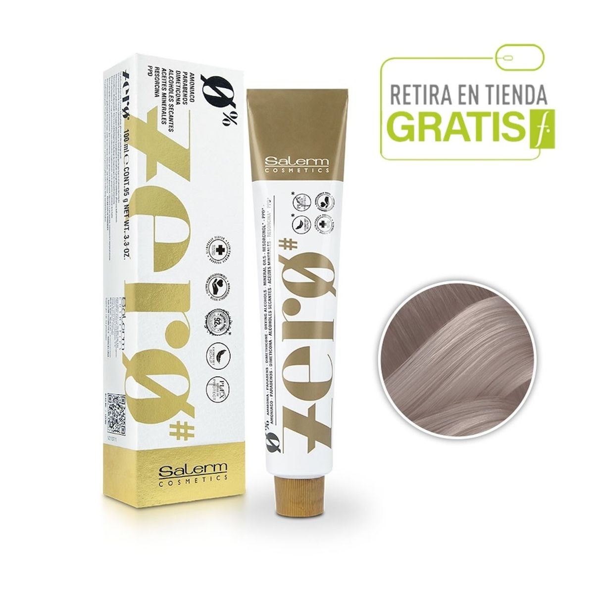 SALERM - SALERM Tintura Zero Sin Amoniaco 9,12 Rubio extra claro perlado