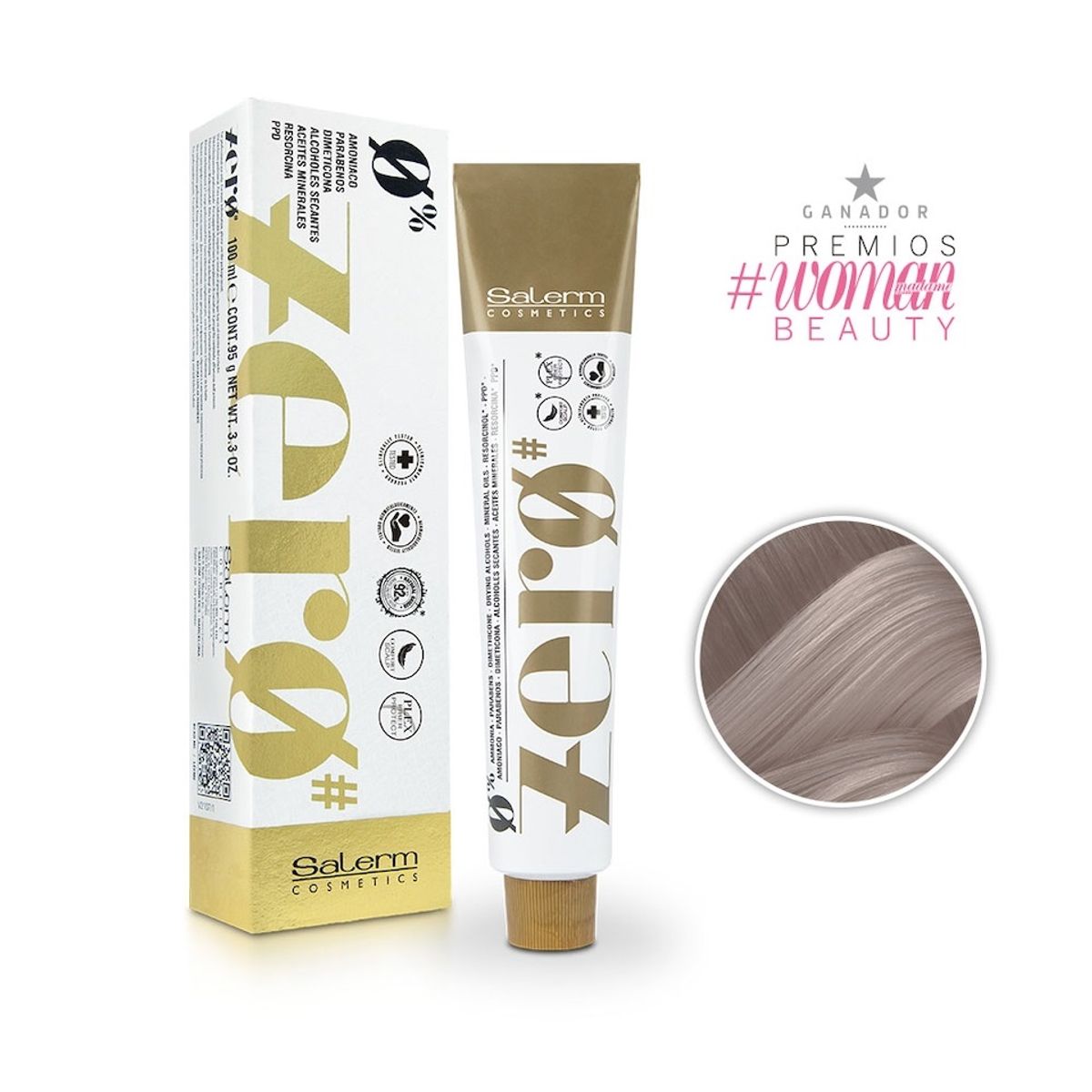 SALERM - SALERM Tintura Zero Sin Amoniaco 9,12 Rubio extra claro perlado