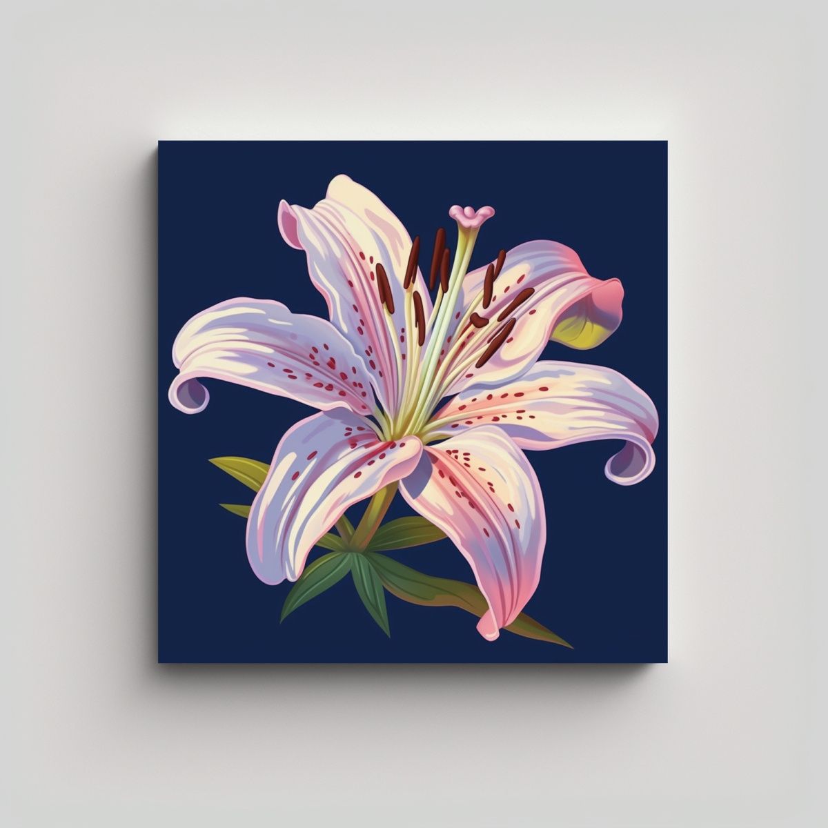 GENERICO - Ilustración De Lirio Cuadro Decorativo En 60x60 Cm