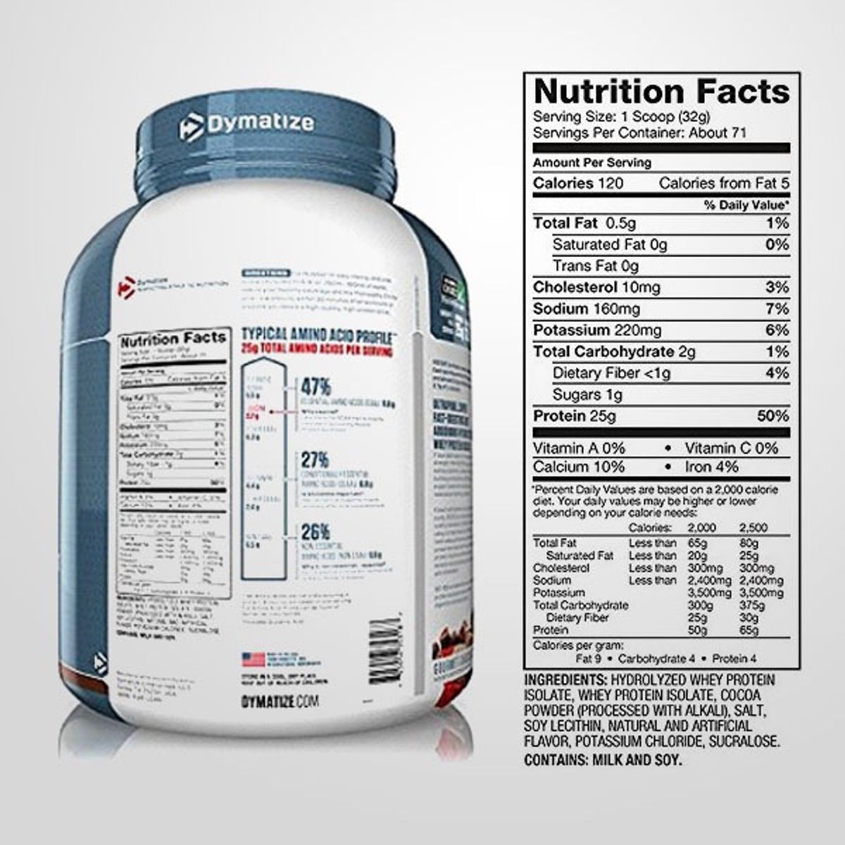 DYMATIZE - Proteina hidrolizada Iso 100 5lb Cocoa Pebbles