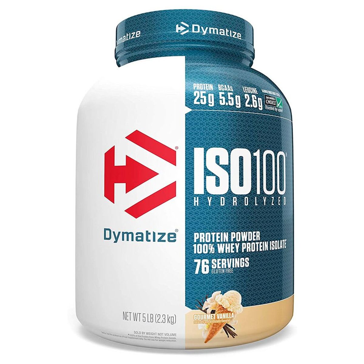 DYMATIZE - Proteina hidrolizada Iso 100 5lb Vainilla