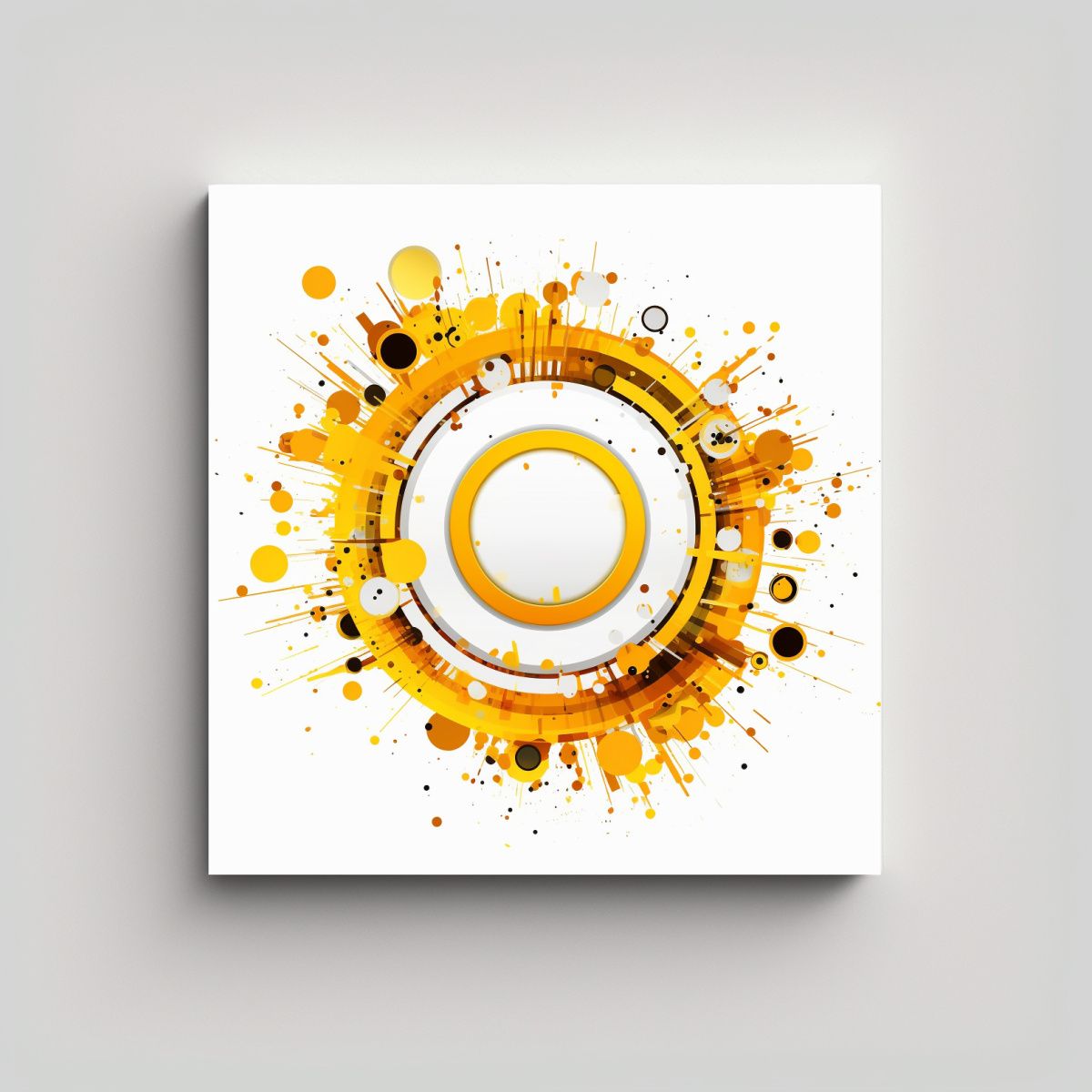 GENERICO - Pintura Decorativa Vanguardia En Lienzo Blanco 60x60 Cm