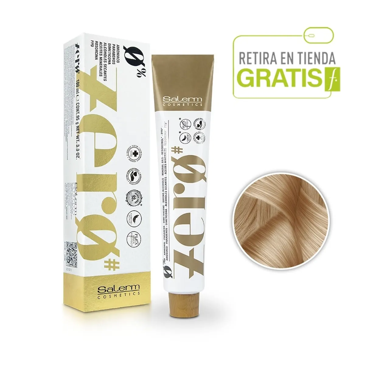 SALERM - SALERM Tintura Zero Sin Amoniaco 8,31 Rubio Claro Beige