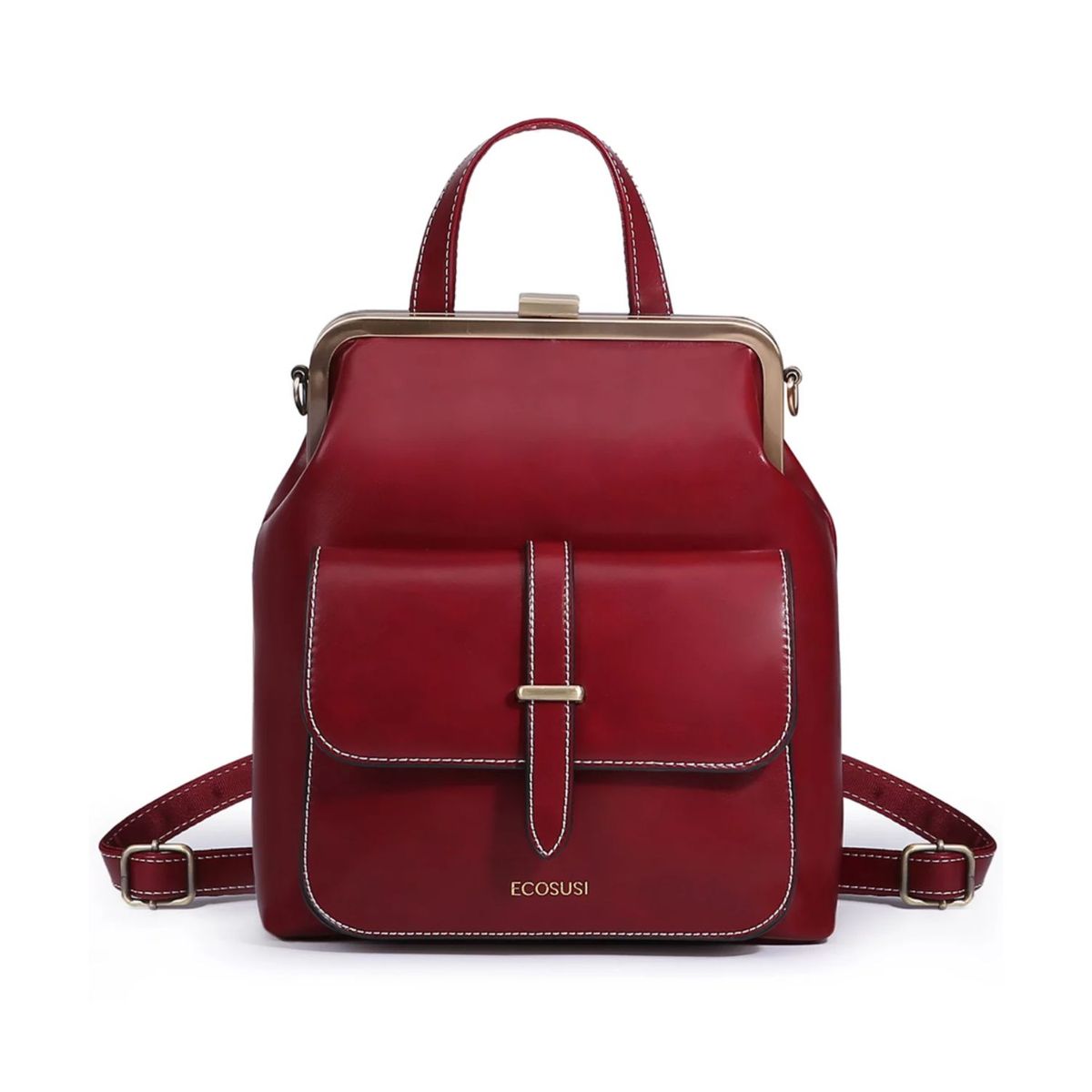 ECOSUSI - Ecosusi Mochila y Bolso Casual Shorty Burdeo