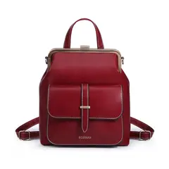 ECOSUSI - Mochila y Bolso Casual Shorty Burdeo