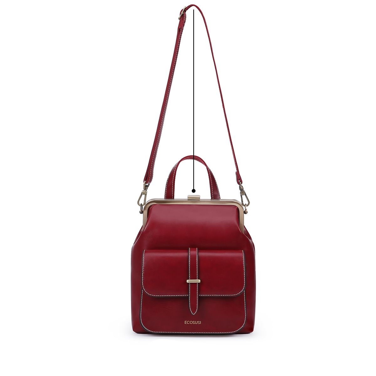 ECOSUSI - Ecosusi Mochila y Bolso Casual Shorty Burdeo