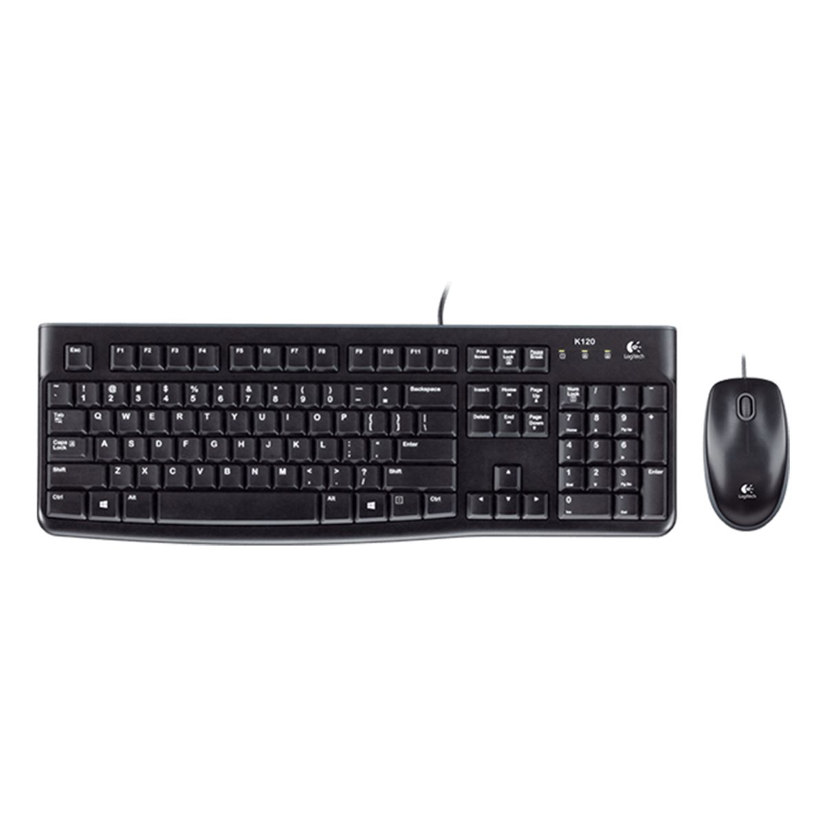 LOGITECH - Kit Teclado y Mouse Logitech MK120 Alambrico Negro