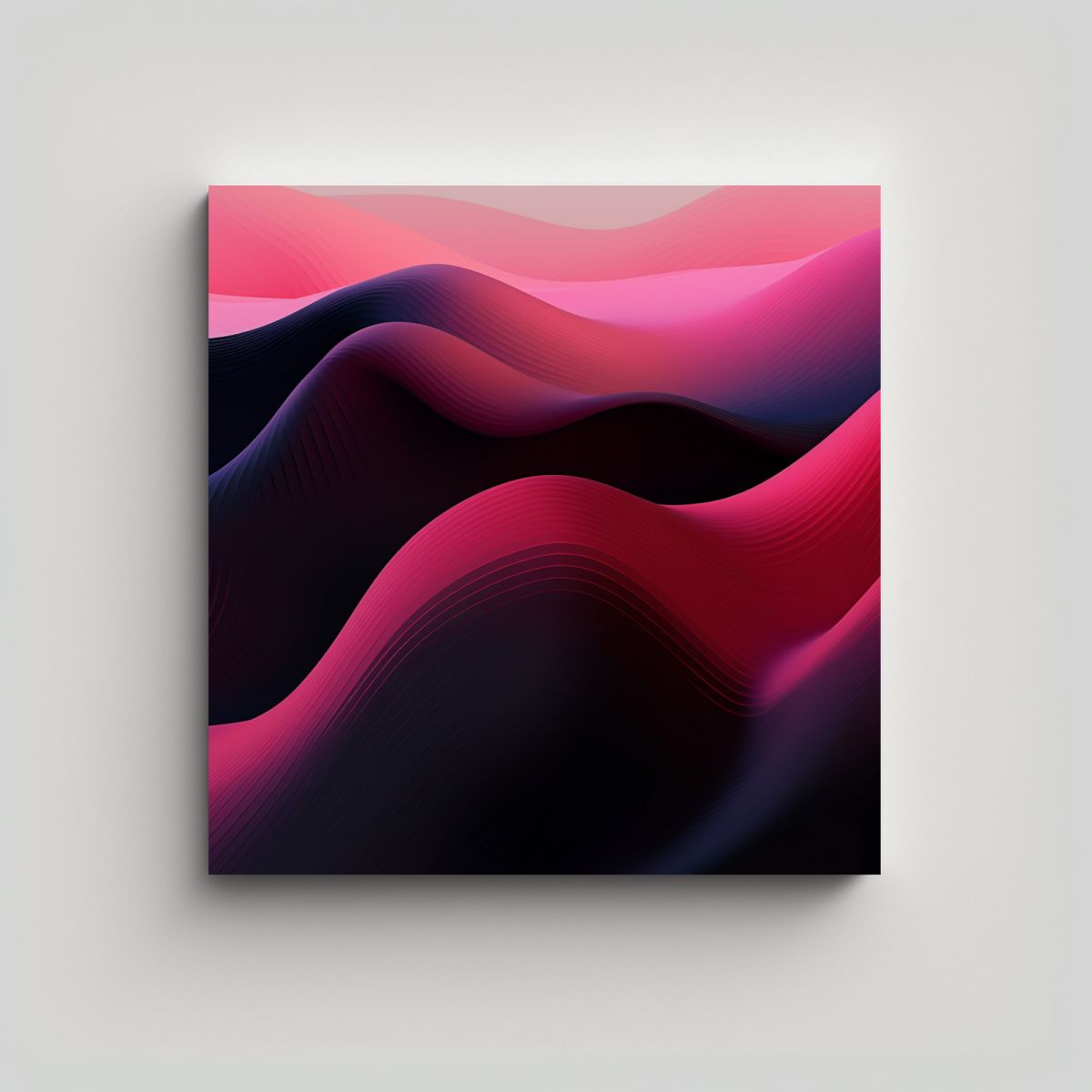 GENERICO - Cuadro Hermoso Belleza Rosa Y Negro Patrón 60x60 Cm