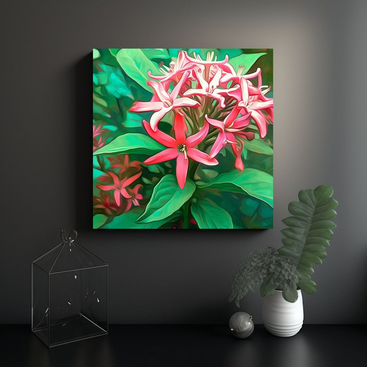 GENERICO - Cuadro Moderno Vibrante Estilo Dadaismo Con 60x60 Cm.