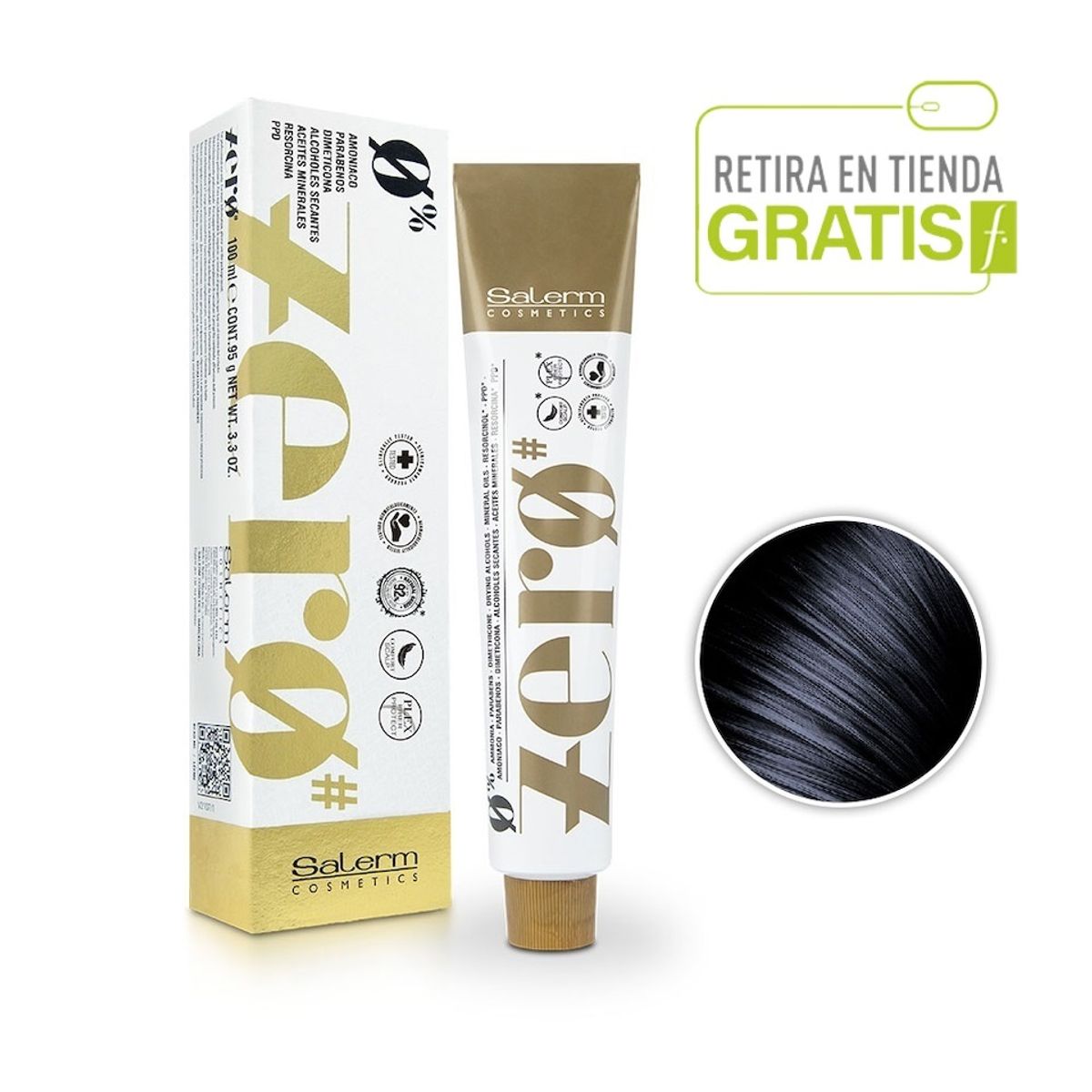 SALERM - SALERM Tintura Zero Sin Amoniaco 1,88 Negro azul