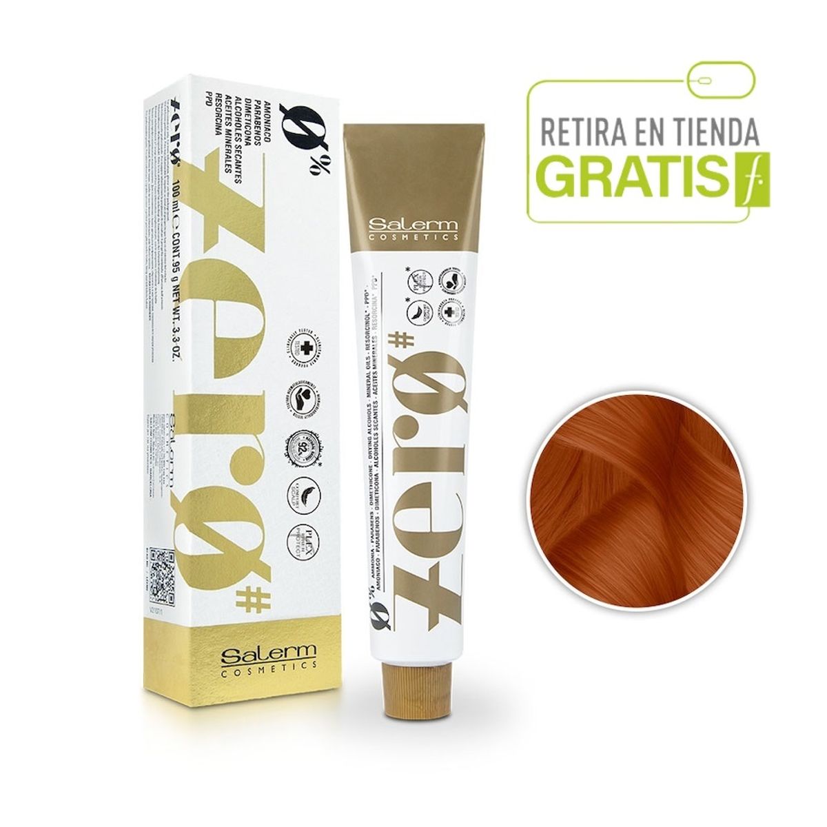 SALERM - SALERM Tintura Zero Sin Amoniaco 7,44 Orange Red