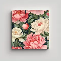 GENERICO - Ilustración Elegante De Peonías Arte 60x60 Cm