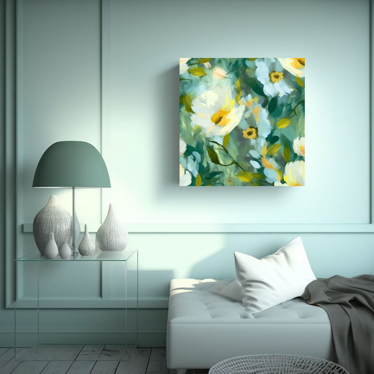 GENERICO - Cuadro Impresionante Con Patrón De Flores 60x60 Cm.