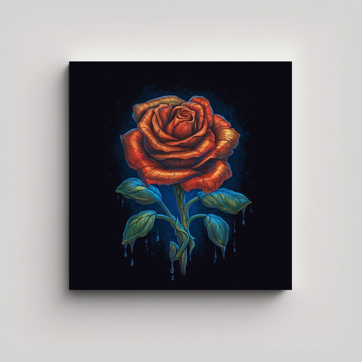 GENERICO - Cuadro Mural Moderno De Rosa Arte Zdzisaw Beks 60x60 Cm